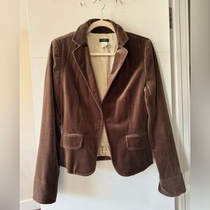 Brown Velvet Blazer Women’s J. Crew